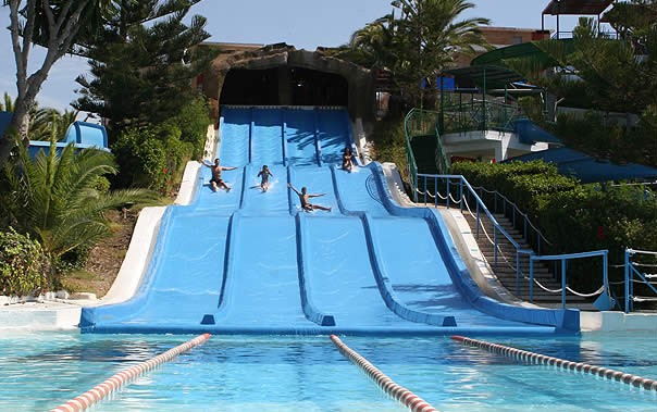 Waterpark with slides - Showing the Body Ski waterslide