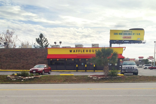 The Waffle House is a must visit to treat yourself for breakfast