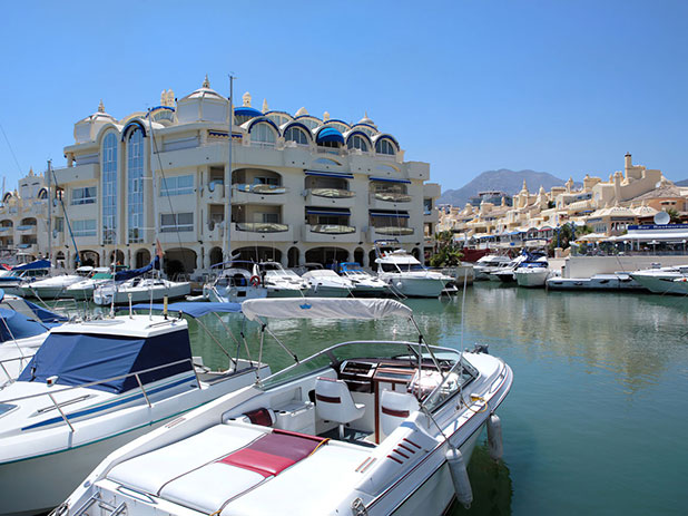 The modern Benalmadena Marina