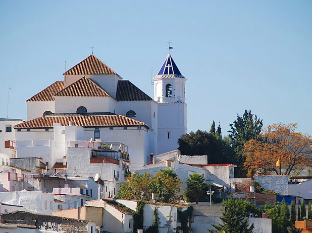 View of Alhaurin el Grande showing the Church of the Incarnation