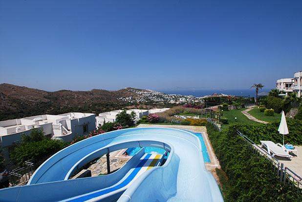 Views from the top of the top waterslides