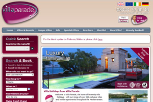 Villa Parade website screen capture - NOW CLOSED