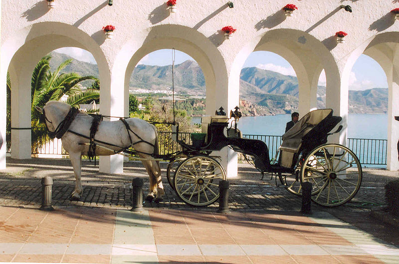 Balcón de Europa, experience the views in style by horse and carriage - photograph CC by SA Technische Fred