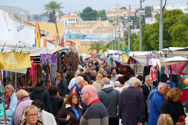 The busy Fuengirola Tuesday market - photo by Antti T. Nissinen