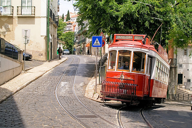 Lisbon with it's narrow streets and trams - photo courtesy Laurenz Bobke