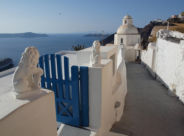 Fira, the capital with amazing panoramic views