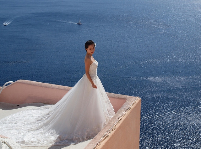 Santorini proves a popular destination for weddings