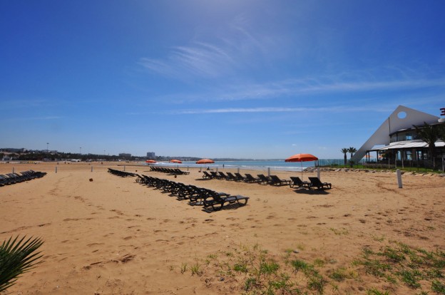 Sun loungers on Agadir Beach