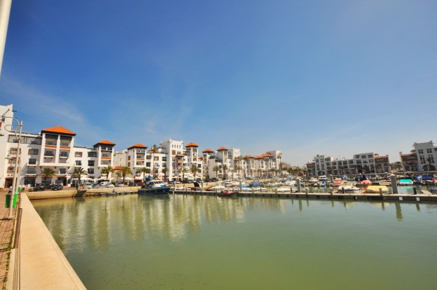 Looking across Agadir Marina in Morocco