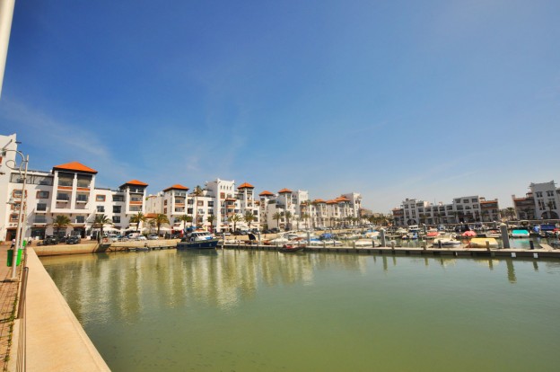 Looking across Agadir Marina in Morocco