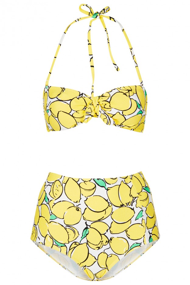 Lemon Yellow Bandeau Bikini