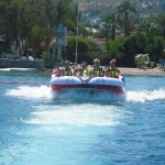 Watersports speed boat ride at Golturkbuku beach, great fun!
