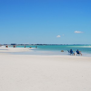 Siesta Beach with its soft white quartz sand