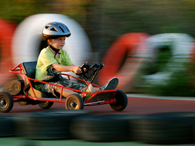 Try go karting; great for little kids and big kids too!